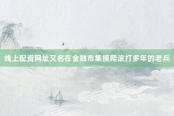 线上配资网址又名在金融市集摸爬滚打多年的老兵